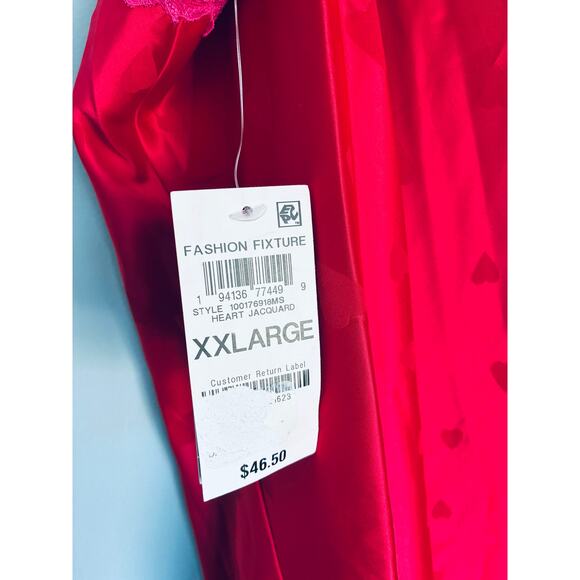 INC International Concepts Intimates Satin Slip Hearts Red and Pink XXL NWT - Picture 8 of 10